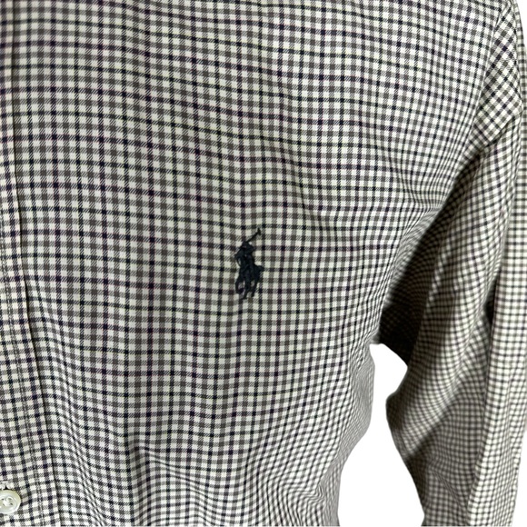 Ralph Lauren Blake Brown Gingham Plaid Check Button Down Men’s Sz L - Picture 2 of 6
